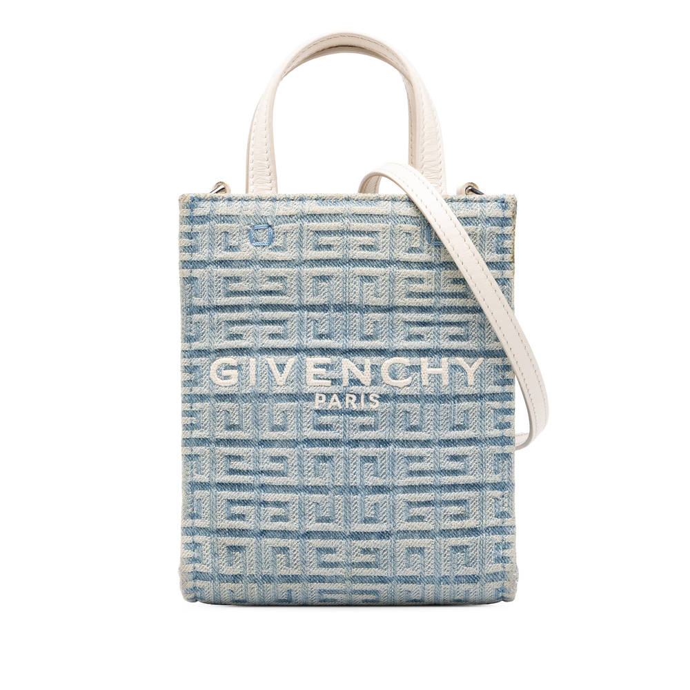 Pre-Loved Givenchy Mini Denim Vertical G Tote